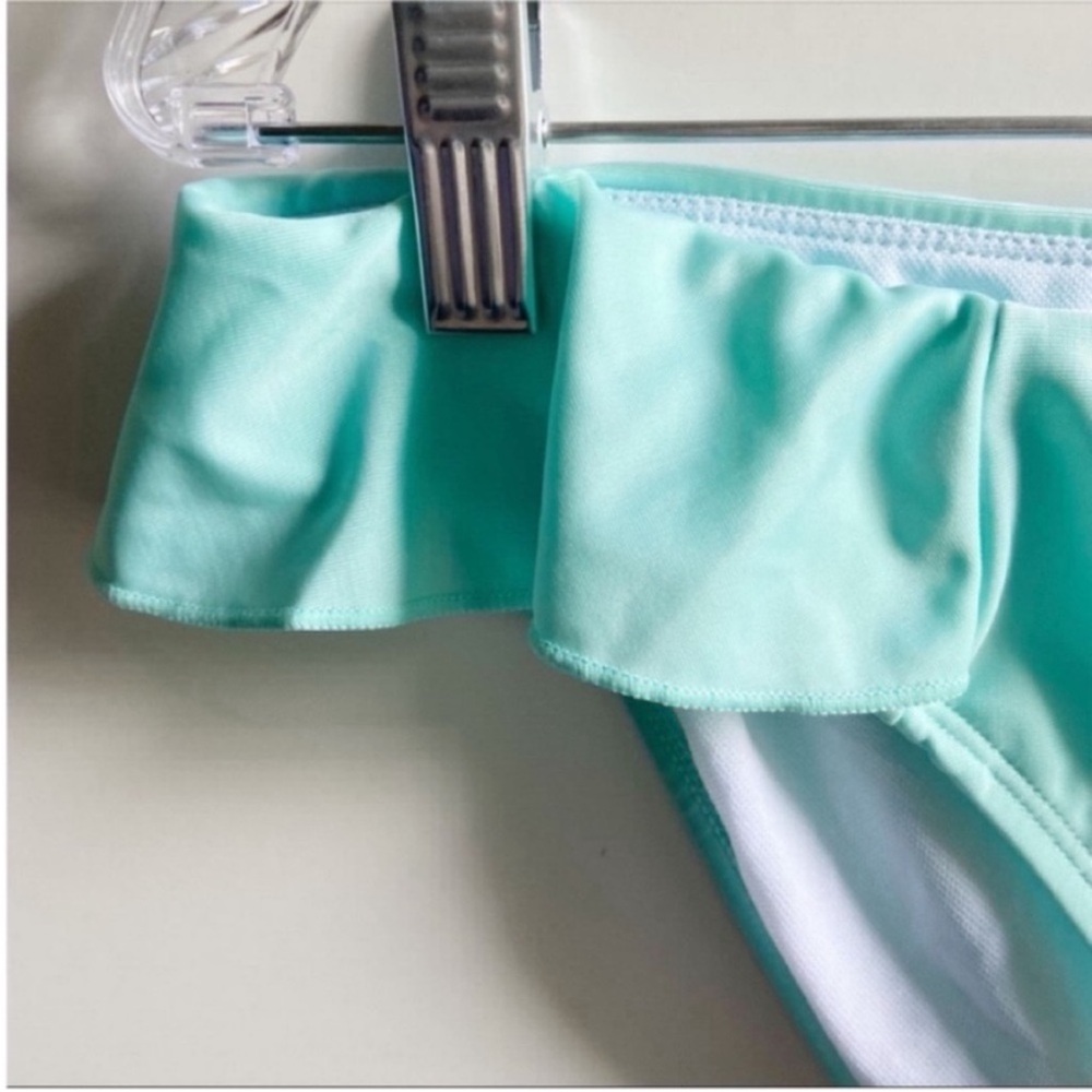 Rumi Como Swim bikini teal ruffled plus size sustainable NWT - Picture 9 of 10